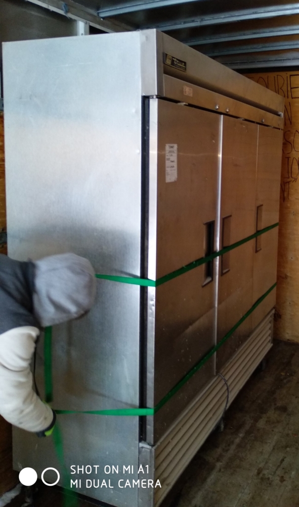 Moving commercial refrigerator